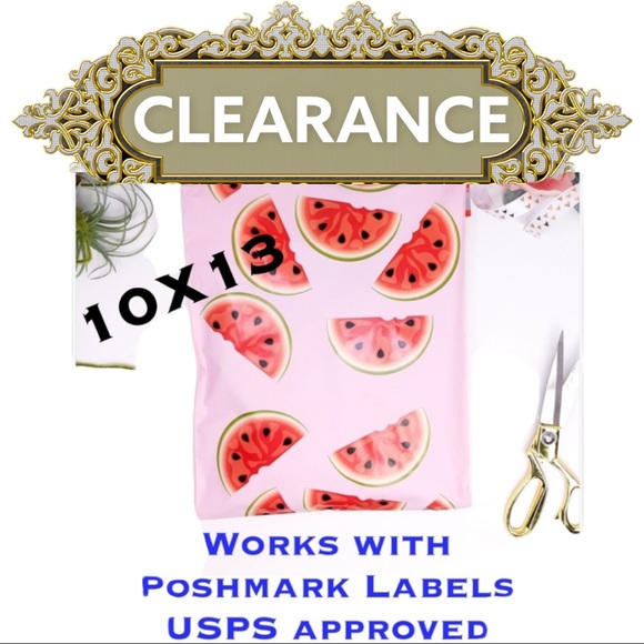 Other - 25  10X13 Watermelon Poly Mailers CLEARANCE